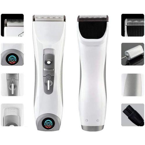  Black Manba LCD Pet Charging Hair Clipper Electric Scissors Pet Shaving Push