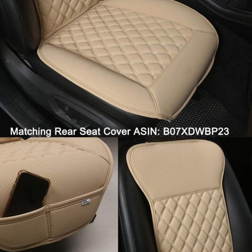  [아마존핫딜][아마존 핫딜] Black Panther Car Seat Covers, Luxury Car Protector,Universal Anti-Slip Driver Seat Cover with Backrest(1PC,Beige)