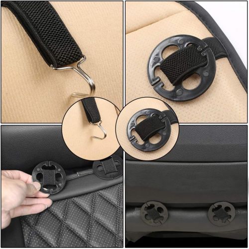  [아마존핫딜][아마존 핫딜] Black Panther Car Seat Covers, Luxury Car Protector,Universal Anti-Slip Driver Seat Cover with Backrest(1PC,Beige)