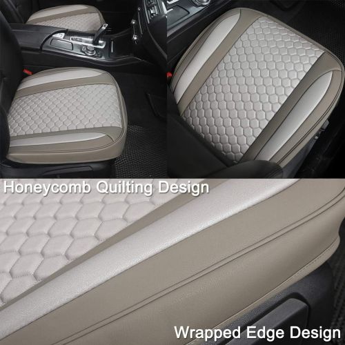  [아마존핫딜][아마존 핫딜] Black Panther Luxury PU Leather Car Seat Cover for Front Seat (Bottom),Universal Compatible - 1 Pieces,Mixed Silver (21.26×20.86 Inches)