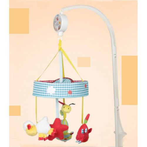  Black Temptation Baby Crib Bell, Rotatable Musical Mobile, Baby Gift [Cow and Sheep]
