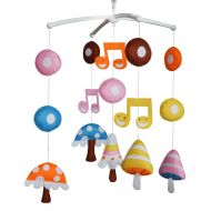 Black Temptation Crib Mobile, Baby Musical Mobile, [Colorful Music Mushroom Hut], Exquisite
