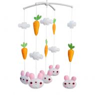 Black Temptation Crib Rotate Bed Bell with Music [Rabbit and Carrot] Baby Musical Mobile