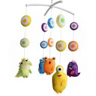 Black Temptation Baby Gift Creative Hanging Toys, Wind-up Musical Mobile [Monster], Colorful