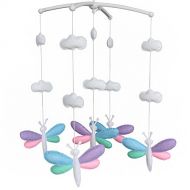 Black Temptation Crib Musical Hanging Rotate Bell Ring Rotate Crib Mobile [Cute Dragonfly]