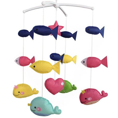  Black Temptation Colorful Decoration Musical Mobile Pretty Nursery Mobile [Fish]