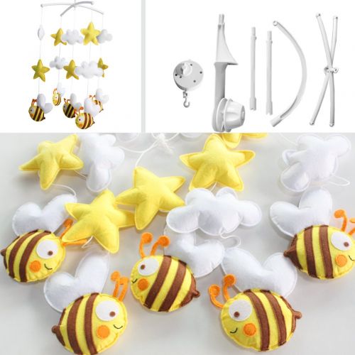  Black Temptation [Cute Bee] Exquisite Hanging Toys - Crib Decoration Musical Mobile