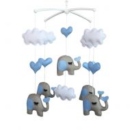 Black Temptation Cute Newborn Baby Bed Bell, Pretty Hanging Decor Gift [Elephant, Clouds]
