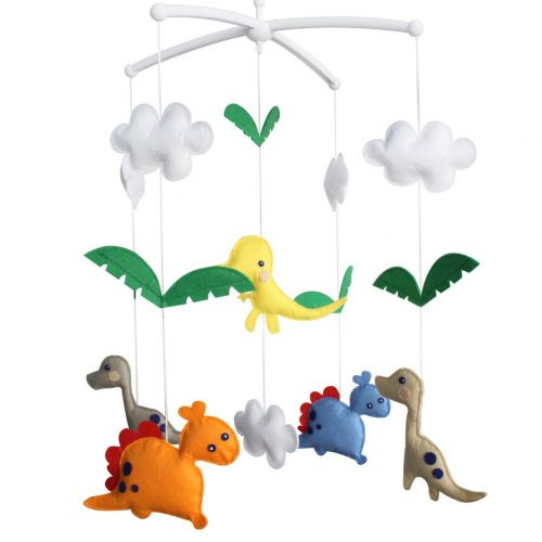  Black Temptation Crib Decoration Musical Mobile - [Dinosaur] Exquisite Hanging Toys