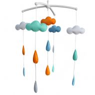 Black Temptation [Clouds] Crib Mobile Crib Hanging Bell Infant Musical Toy Crib Decor