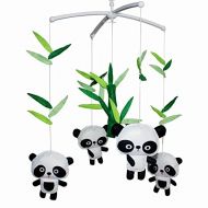 Black Temptation [ Cute Pandas ] Lovely Infant Music Mobile Handmade Baby Crib Mobile