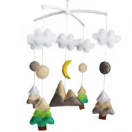 Black Temptation Creative Hanging Toys, [Primary Forest, at Night] Wind-up Musical Box