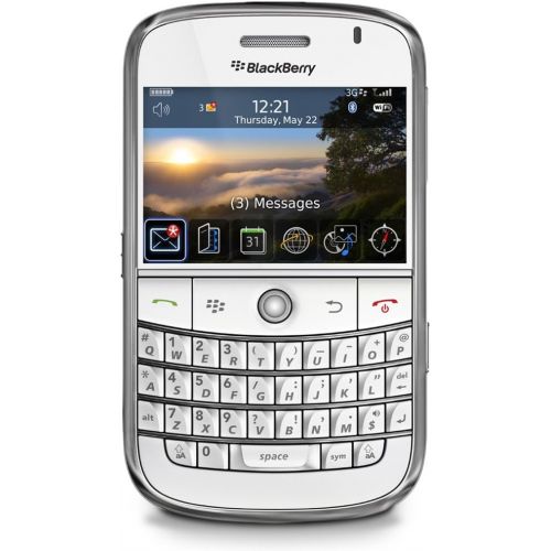 블랙베리 BlackBerry Bold 9000 Unlocked Phone with 2 MP Camera, 3G, Wi-Fi, GPS, and MicroSD Slot - International Warranty - White