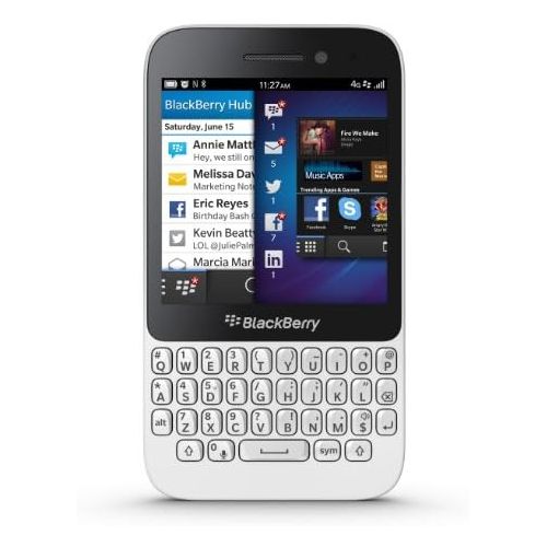 블랙베리 BlackBerry Q5 Unlocked for all GSM Carriers Worldwide Smartphone - International Version - White