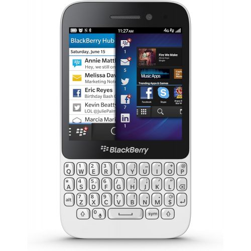 블랙베리 BlackBerry Q5 Unlocked for all GSM Carriers Worldwide Smartphone - International Version - White