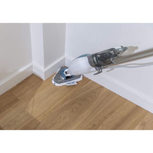  Black+Decker Dampfreiniger Steam Mop Deluxe FSM1630  Stehender Dampf Mop fuer versiegelte Hartboeden  Bodenreinigung mit waschbarem Microfaser-Pad  180° drehbarer, herausnehmbarer