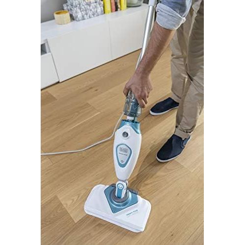  Black+Decker FSM1615 1300 W Dampfbesen Steam-mop, inkl. 2 Reinigungspads duenn