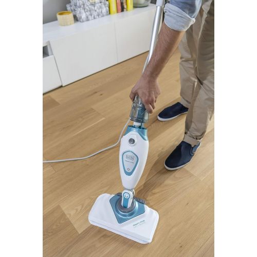  Black+Decker FSM1615 1300 W Dampfbesen Steam-mop, inkl. 2 Reinigungspads duenn