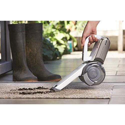  Black+Decker 10.8V Lithium Akku-Handstaubsauger Dustbuster Pivot, Handsauger beutellos, verstellbare Saugposition, gerauscharm und leicht, inkl. Fugenduese, Polsterbuerste und Wandha