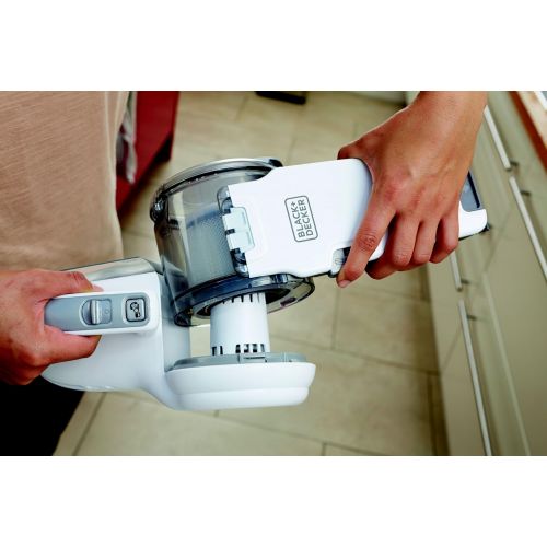  Black+Decker 10.8V Lithium Akku-Handstaubsauger Dustbuster Pivot, Handsauger beutellos, verstellbare Saugposition, gerauscharm und leicht, inkl. Fugenduese, Polsterbuerste und Wandha