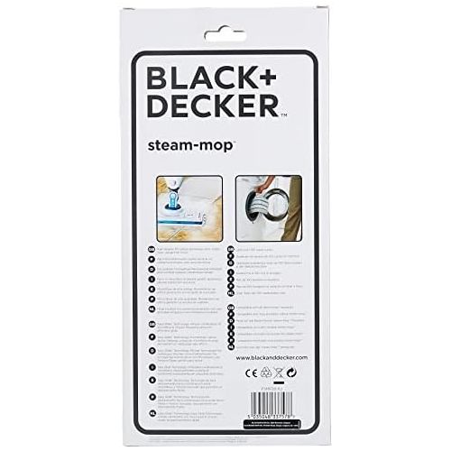  Black+Decker Microfaser-Pad (fuer alle Dampfbesen, waschmaschinenfest, einfach mit dem Fuss loesbar, 2 Stueck) FSMP20