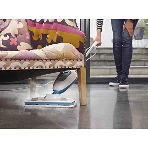  Black+Decker FSM13E1 Dampfbesen Steam Mop, Basic (Dampfreiniger fuer hygienische, gruendliche Sauberkeit, abnehmbarer Stiel, einfache Bedienbarkeit, inkl. 1 Mikrofaser-Pad), 1300 W