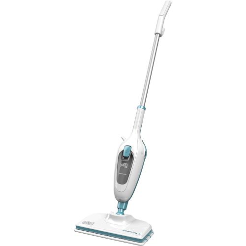  Black+Decker FSM13E1 Dampfbesen Steam Mop, Basic (Dampfreiniger fuer hygienische, gruendliche Sauberkeit, abnehmbarer Stiel, einfache Bedienbarkeit, inkl. 1 Mikrofaser-Pad), 1300 W