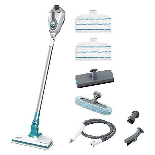  Black+Decker FSMH1300FX 7-in-1 Dampfbesen und Handdampfgerat Steam-Mop (1300W, mit Bodenverlangerung und Kalkschutzsystem, inklusive Zubehoer, AutoSelect Technologie fuer automatisch