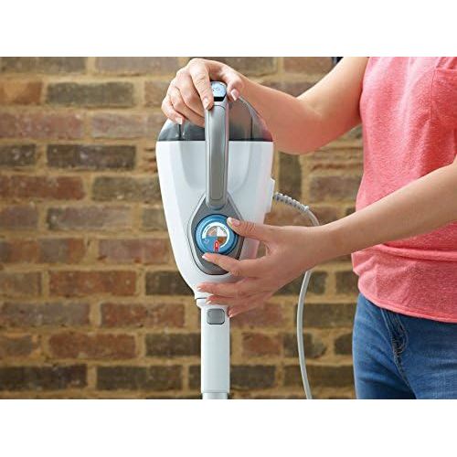  Black+Decker FSMH1300FX 7-in-1 Dampfbesen und Handdampfgerat Steam-Mop (1300W, mit Bodenverlangerung und Kalkschutzsystem, inklusive Zubehoer, AutoSelect Technologie fuer automatisch