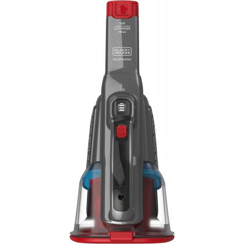  Black+Decker Lithium Dustbuster BHHV315J mit Cyclonic Action  12V, 20AW Akku Handstaubsauger mit ausziehbarer Fugenduese & Ladekabel  Beutelloser, kabelloser Staubsauger  Titaniu