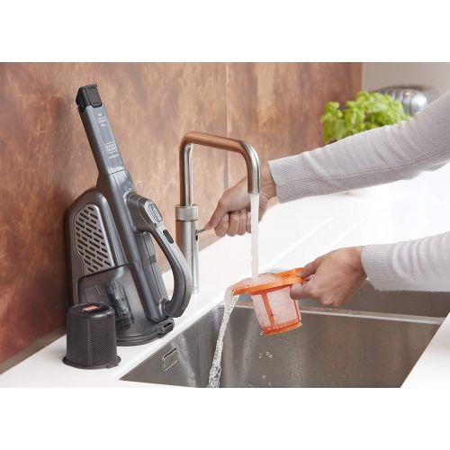  Black+Decker 36 Wh / 18 V Akku-Handstaubsauger Dustbuster Smart tech (mit Cyclonic Action & zwei Saugstufen, integrierte ausziehbare Fugenduese, inkl. Ladekabel) BHHV520JF