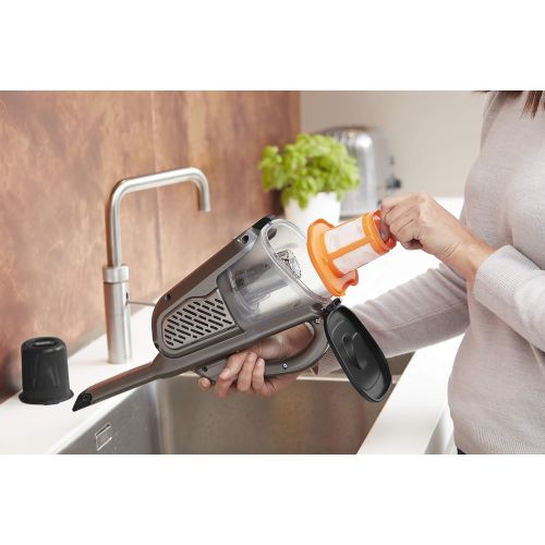  Black+Decker 36 Wh / 18 V Akku-Handstaubsauger Dustbuster Smart tech (mit Cyclonic Action & zwei Saugstufen, integrierte ausziehbare Fugenduese, inkl. Ladekabel) BHHV520JF