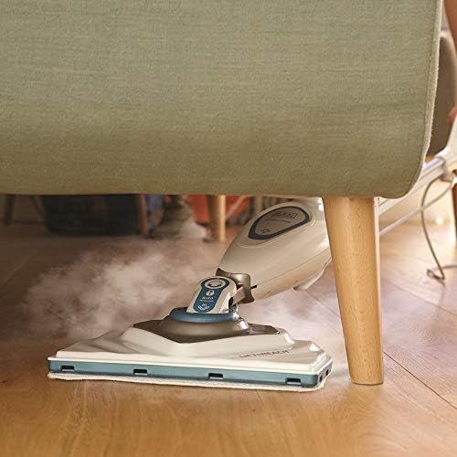  [아마존베스트]Black + Decker FSM1616-QS 2in1 steam broom (1,600W, for hygienic, thorough cleanliness, with removable delta foot, easy to use, incl. 2 pads)