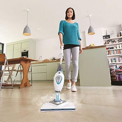  [아마존베스트]Black + Decker FSM1616-QS 2in1 steam broom (1,600W, for hygienic, thorough cleanliness, with removable delta foot, easy to use, incl. 2 pads)