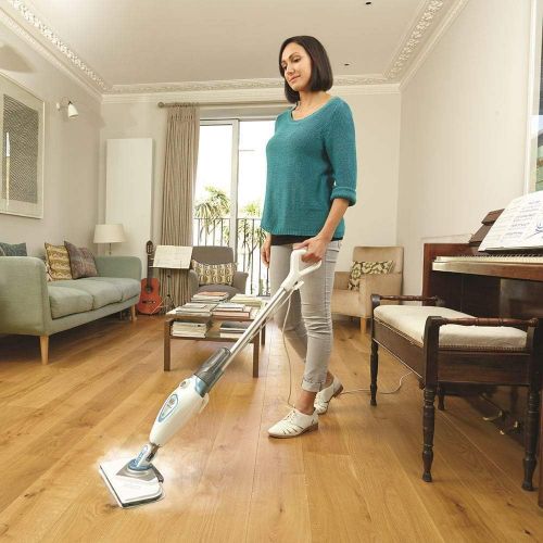  [아마존베스트]Black + Decker FSM1616-QS 2in1 steam broom (1,600W, for hygienic, thorough cleanliness, with removable delta foot, easy to use, incl. 2 pads)