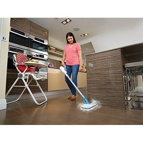  [아마존베스트]Black+Decker FSMH1300FX 7-in-1 Steam Mop and Handheld Steam-Mop (1300 W, with Floor Extension and Limescale Protection System, Includes Accessories, AutoSelect Technology for Autom