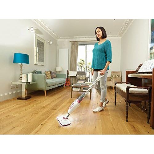  [아마존베스트]Black + Decker BDS1616R Steam Mop Steam Mop with 2Pads and Carpet Glider, 1600W