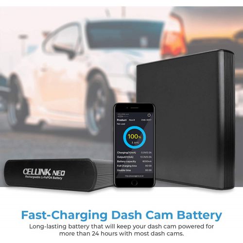  BlackboxMyCar Cellink NEO Battery Pack | Smart Power Bank for Dash Cams | Supplies 24-48 Hours Battery Life to Your Dashboard Camera (Spliced Version for Thinkware and Blacksys Dash Cams)