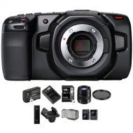 Blackmagic Design Pocket Cinema Camera 4K Kit with 12-35mm Zoom, 512GB SSD, Cage & Mic