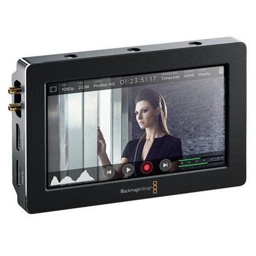 블랙매직디자인 Blackmagic Design Blackmagic Video Assist with HDMI and 6G-SDI Recorder, 5in Monitor - Bundle with Spare Battery, Ikan E-Image 5in Articulating Arm, Right Angled Micro HDMI Cable,