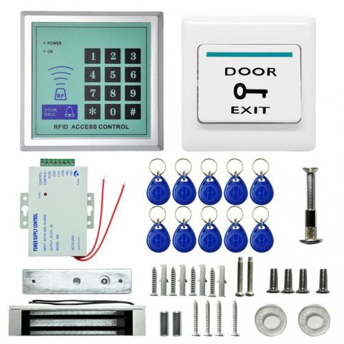  Full RFID Door Access Control System Kit Set, Blackpoolfa Premium Quality Home Security System 280kg 620LB Electric Magnetic Lock - Wide Application