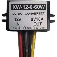 [아마존베스트]-Service-Informationen Blackr 12V to 6V DC Power Transformer, 10A 60W DC Power Supply, Voltage Reducer, Adapter / Regulator