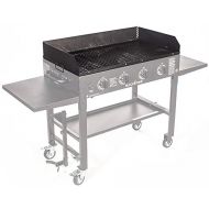 Blackstone Signature Griddle Accessories - 36 Inch Grill Top Accessory for 36 Inch Griddle - Non Stick Coating - Foldable Windscreen - Drip Tray Included