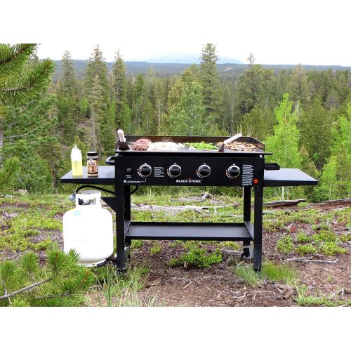  Blackstone 1554 Station-4-burner-Propane Fueled-Restaurant Grade-Professional 36 inch Outdoor Flat Top Gas Grill Griddle Station-4-bur, 36 - 4 Burner