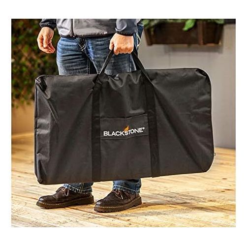  Blackstone 1182 Carry Bag for 28 Grill Top 600D Polyester Heavy Duty Water Weather Resistant-Griddle Accessories Storage for Outdoor BBQ, Camping, Picnic, Black