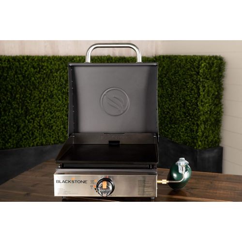  Blackstone 1814 Stainless Steel Propane Gas Portable, Flat Top Griddle Frill Station for Kitchen, Camping, Outdoor, Tailgating, Tabletop, Countertop ? Heavy Duty & 12, 000 BTUs, 17