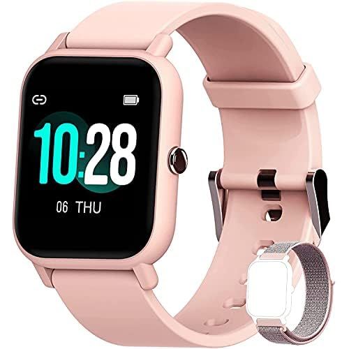 블랙뷰 Blackview Smart Watch for Android Phones and iOS Phones, All-Day Activity Tracker with Heart Rate Sleep Monitor, 1.3 Full Touch Screen, 5ATM Waterproof Pedometer, Smartwatch for Me