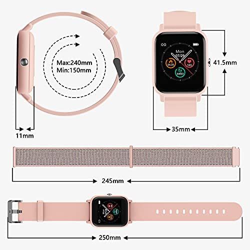 블랙뷰 [아마존베스트]Blackview smart watch, fitness watch, full touch screen fitness tracker with heart rate monitor, 5 atm waterproof, activity tracker, sports watch, pedometer, for men and women, sto