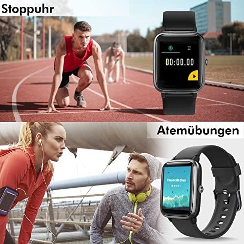 블랙뷰 [아마존베스트]Blackview Smart Watch, Fitness Armband with Heart Rate Monitor, Sleep Monitor, Fitness Tracker, Waterproof 5ATM Fitness Watch, Sports Watch, Pedometer for Android iOS Mobile Phone