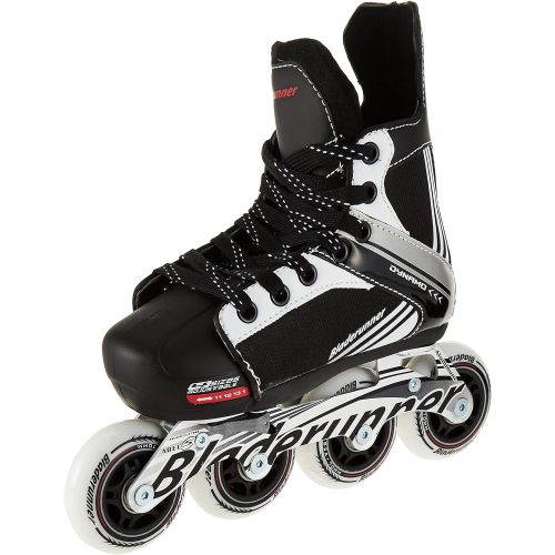  Bladerunner by Rollerblade Dynamo Jr Size Adjustable Hockey Inline Skate, Black and Red, Inline Skates